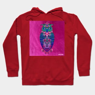 the mexican owl in totonac in ecopop pattern Hoodie